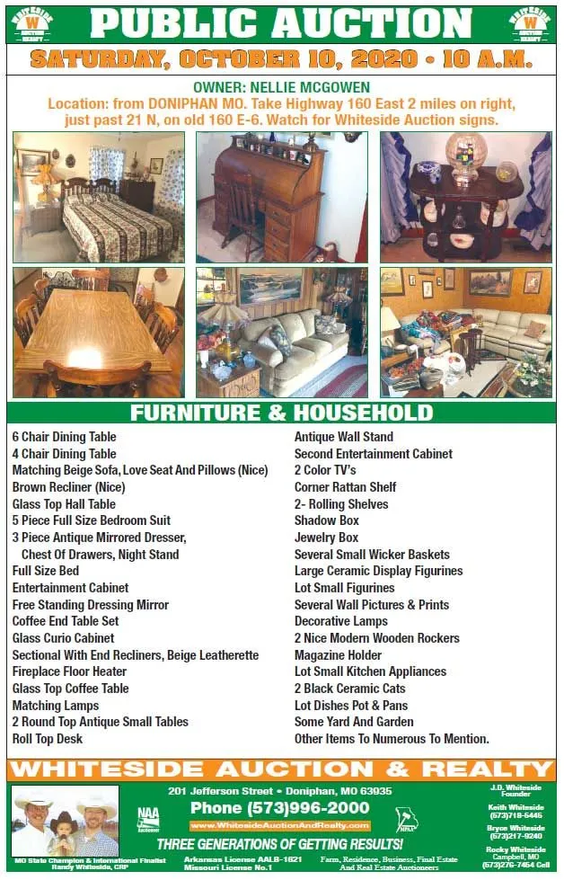 October 10 2020 auction