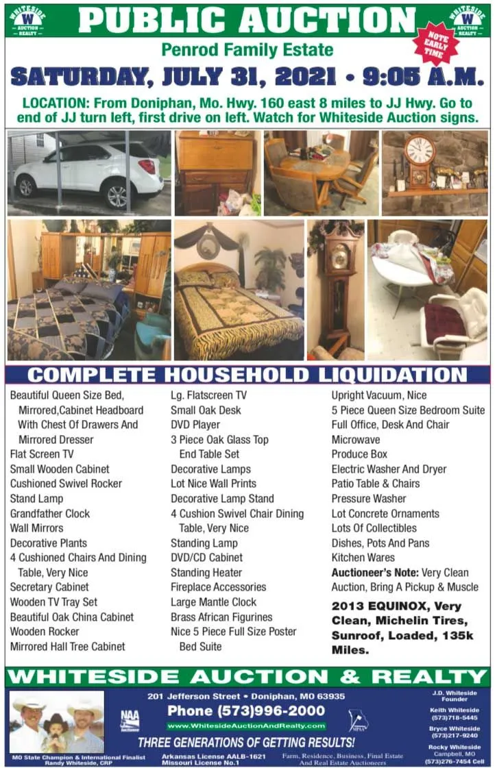 July 31 2021 auction
